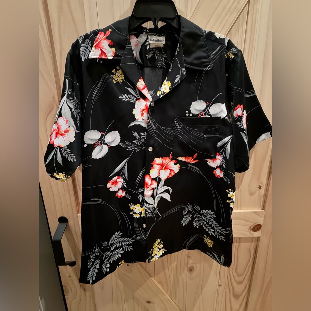 Made in Hawaii silky floral mens shirt